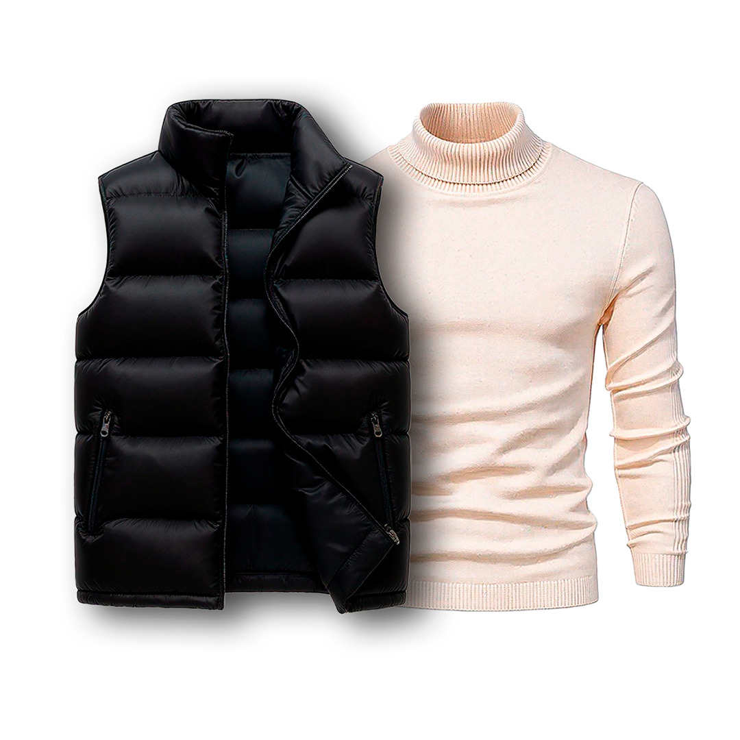 RL Puffer Vest & Turtleneck Set [COMBO]